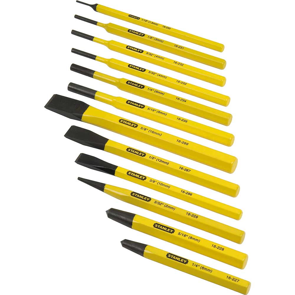 Image of Stanley 12 Piece Punch & Chisel Set