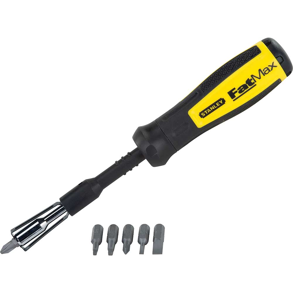 Image of Stanley FatMax XTREME Clip N Grip Multi Bit Screwdriver + 6 Bits