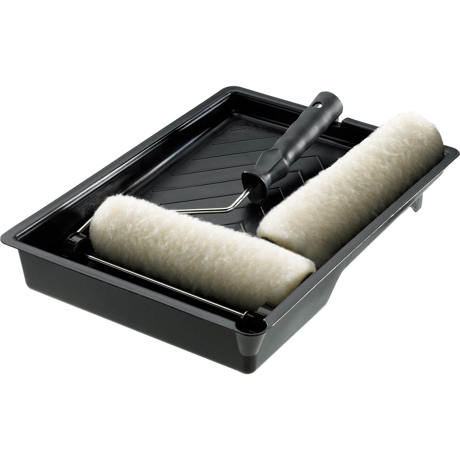 Stanley 230mm / 9" Paint Roller Tray Kit with 2 Paint Roller Sleeves