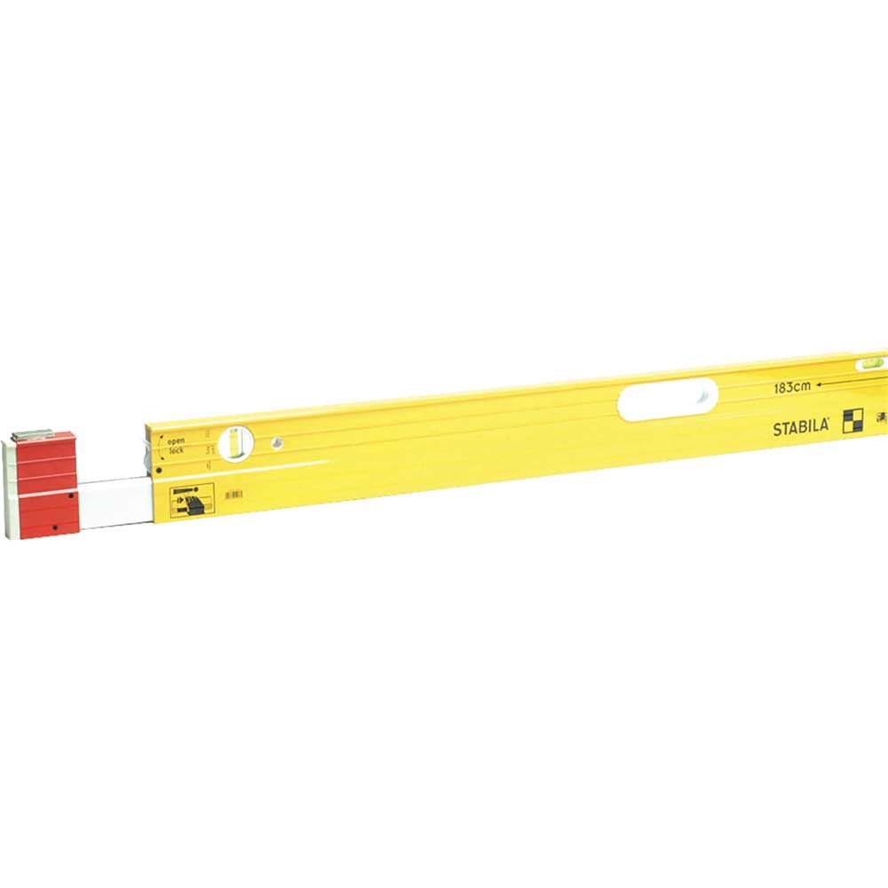 Image of Stabila 106T Extendable 3 Vial Spirit Level 183-315cm / 73&quot;-126&quot;