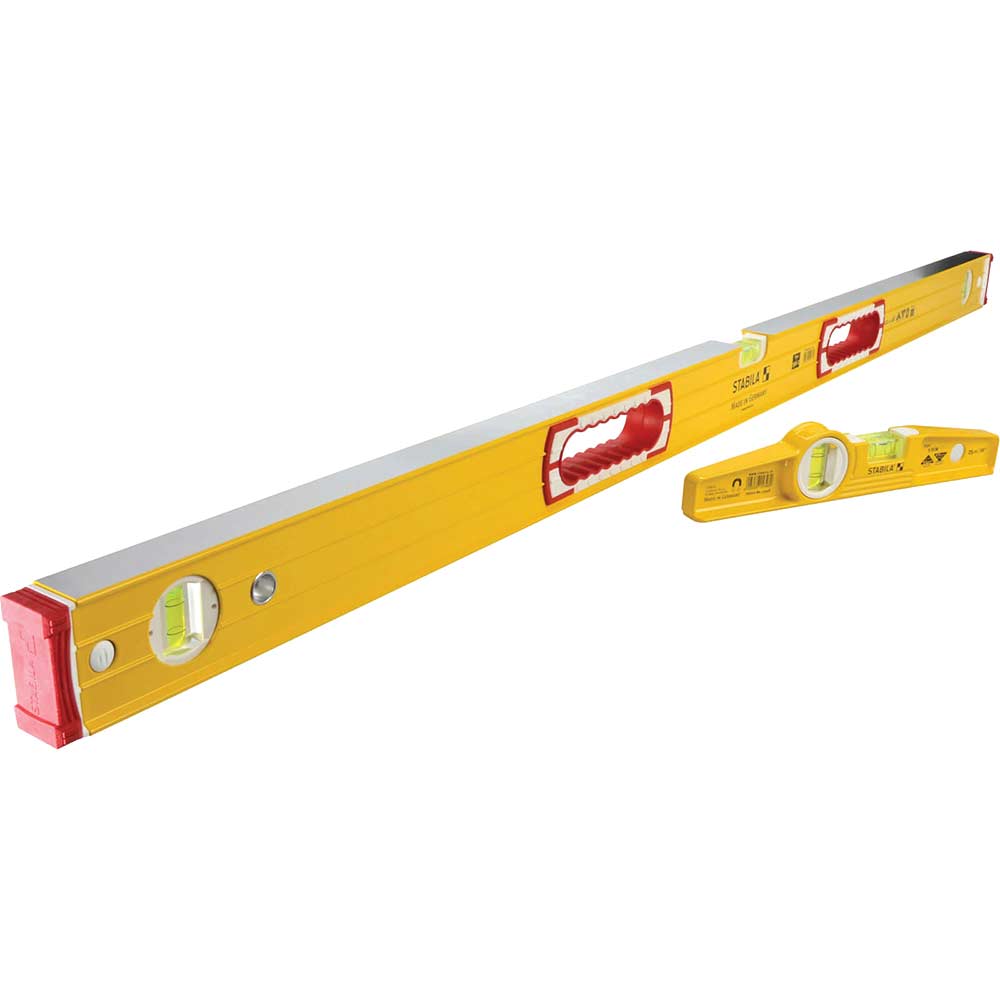 Image of Stabila 196-2-120 3 Vial Spirit Level 120cm & Torpedo Level 25cm
