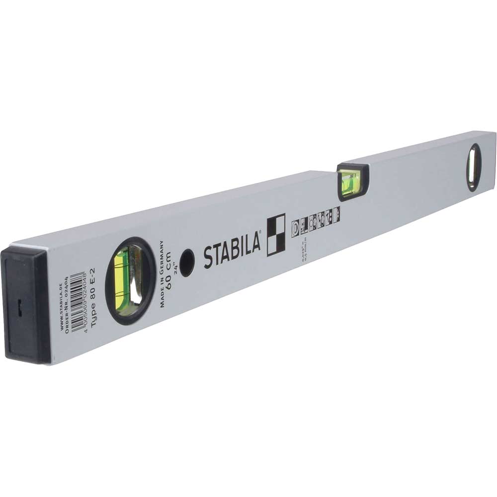 Image of Stabila 80E-2 Double Plumb 3 Vial Spirit Level 100cm / 40&quot;