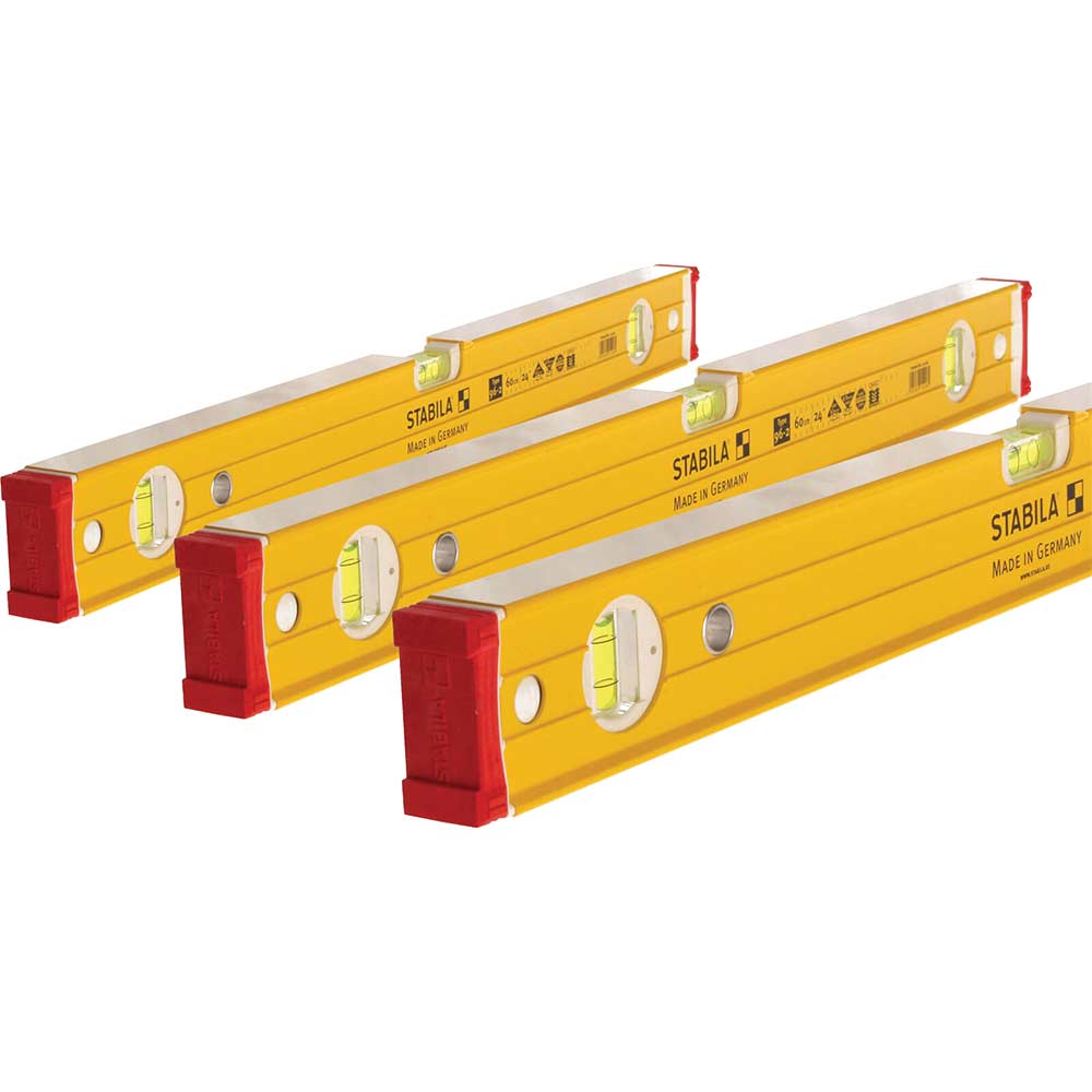 Stabila 96-2 3 Piece Spirit Level Pack 60cm, 120cm, 180cm (24", 48", 72")