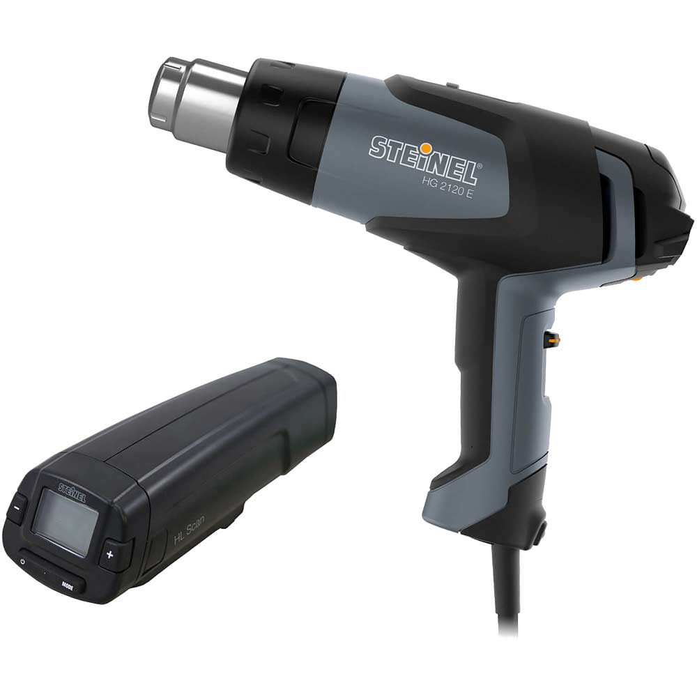 Image of Steinel HG 2120E Professional Hot Air Gun / Heat Gun 80 - 630° 2000w 240v with HL SCAN Temperature Detector & Carry Case