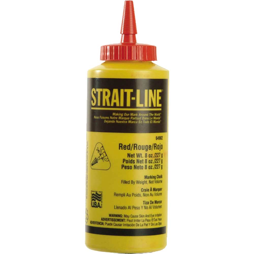 Image of StraitLine 64902 Chalk Refill 8Oz Permanent Red