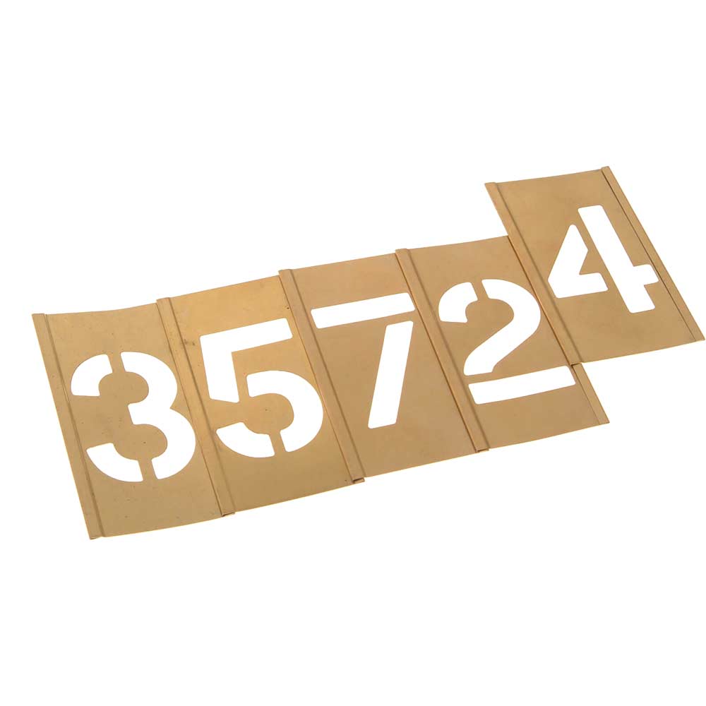 Stencils Set Of Brass Locking Stencils 2" Numbers
