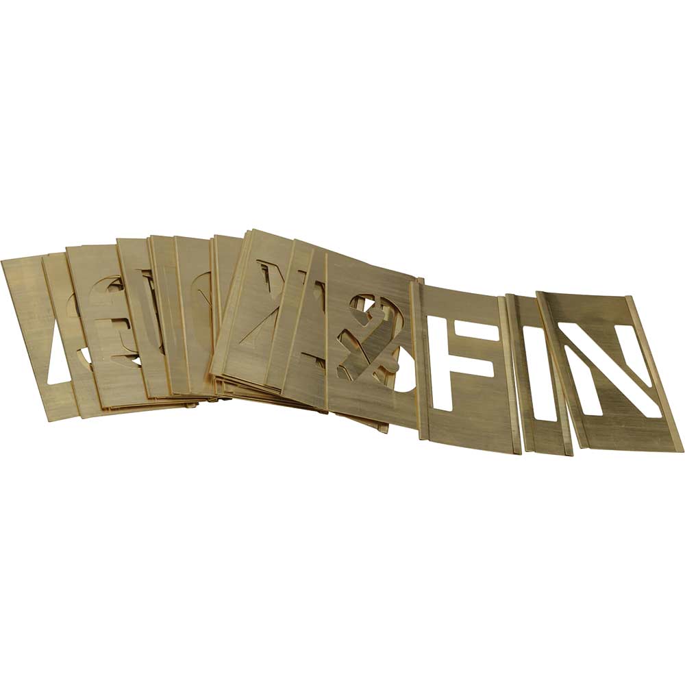 Stencils Set Of Brass Locking Stencils 2" Letters