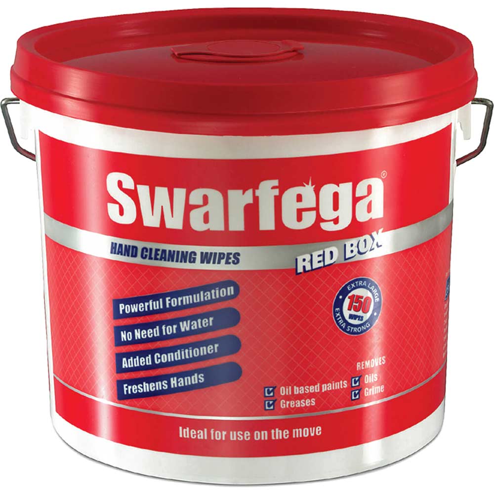 Swarfega Trade Heavy Duty Hand Cleaner Wipes in Box Pack of 150