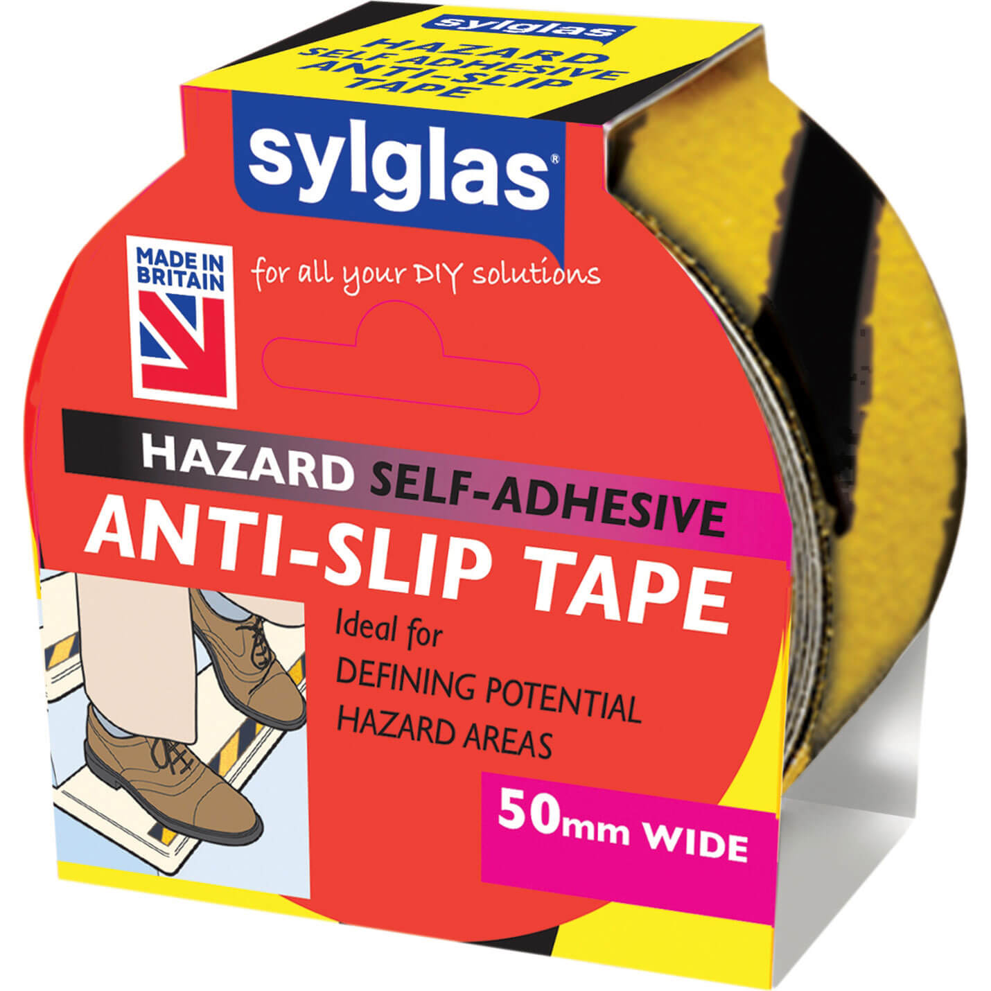 Sylglas Anti Slip Tape 50mm x 18m Black & Yellow