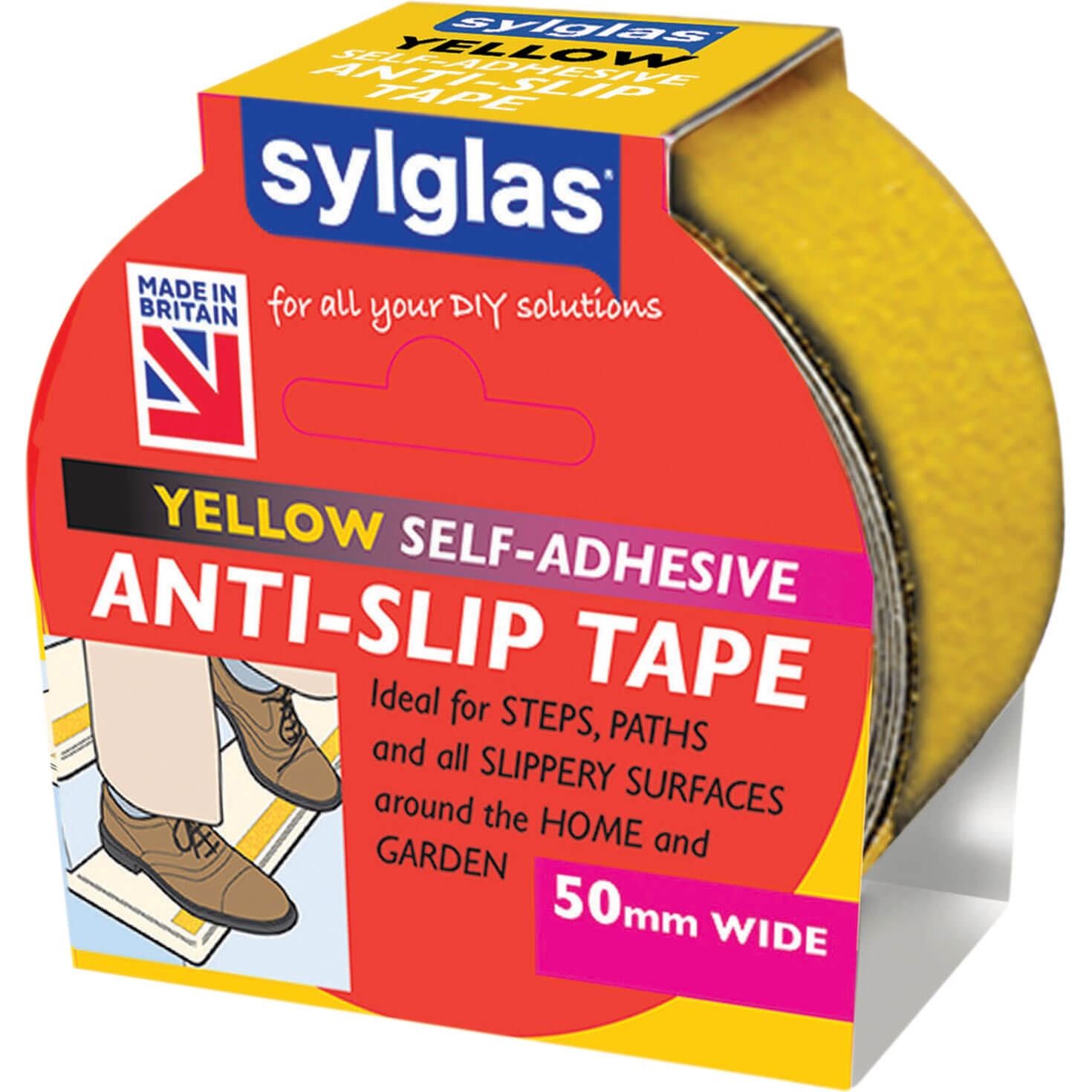 Sylglas Anti Slip Tape 50mm x 18m Yellow