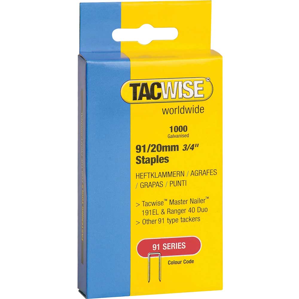 Tacwise 91/20mm Staples Pack of 1000