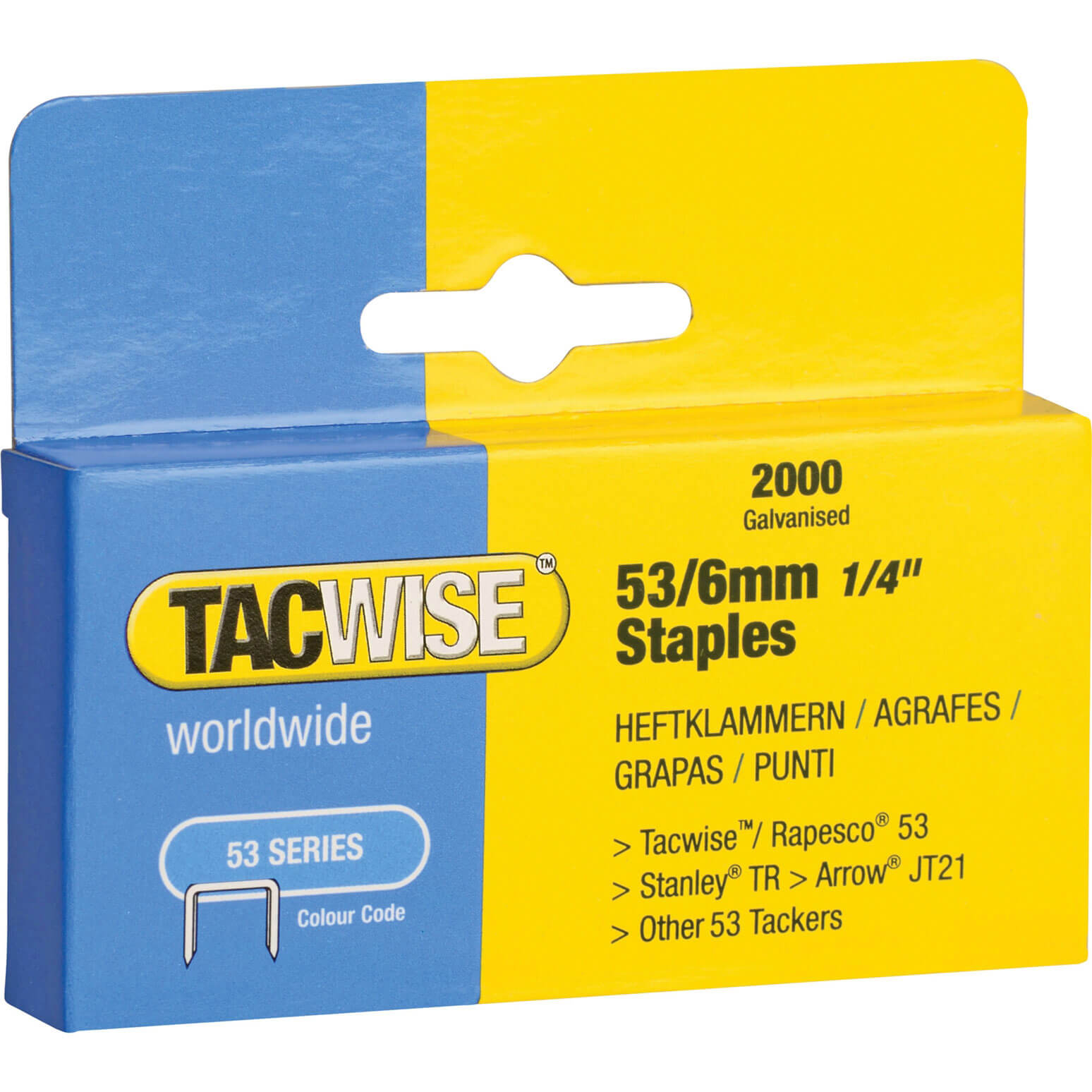 Tacwise 53/16 Staples 16mm Pack of 2000