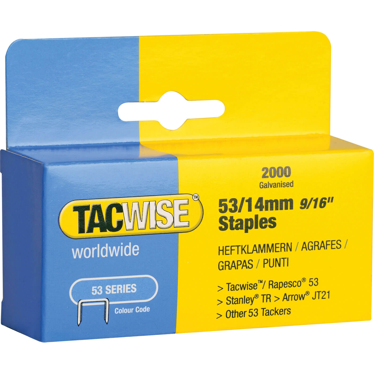 Tacwise 53/14 Staples 14mm Pack of 2000