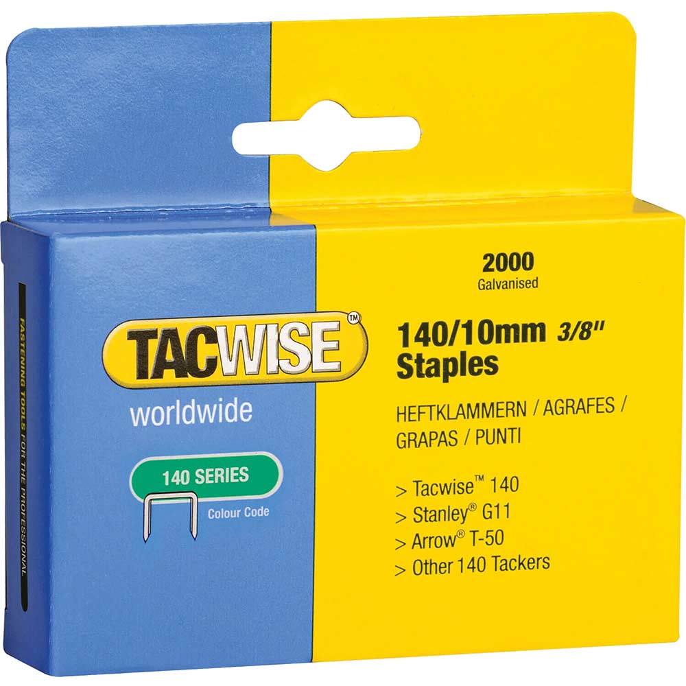 Image of Tacwise 140/10 Staples 10mm Pack of 2000