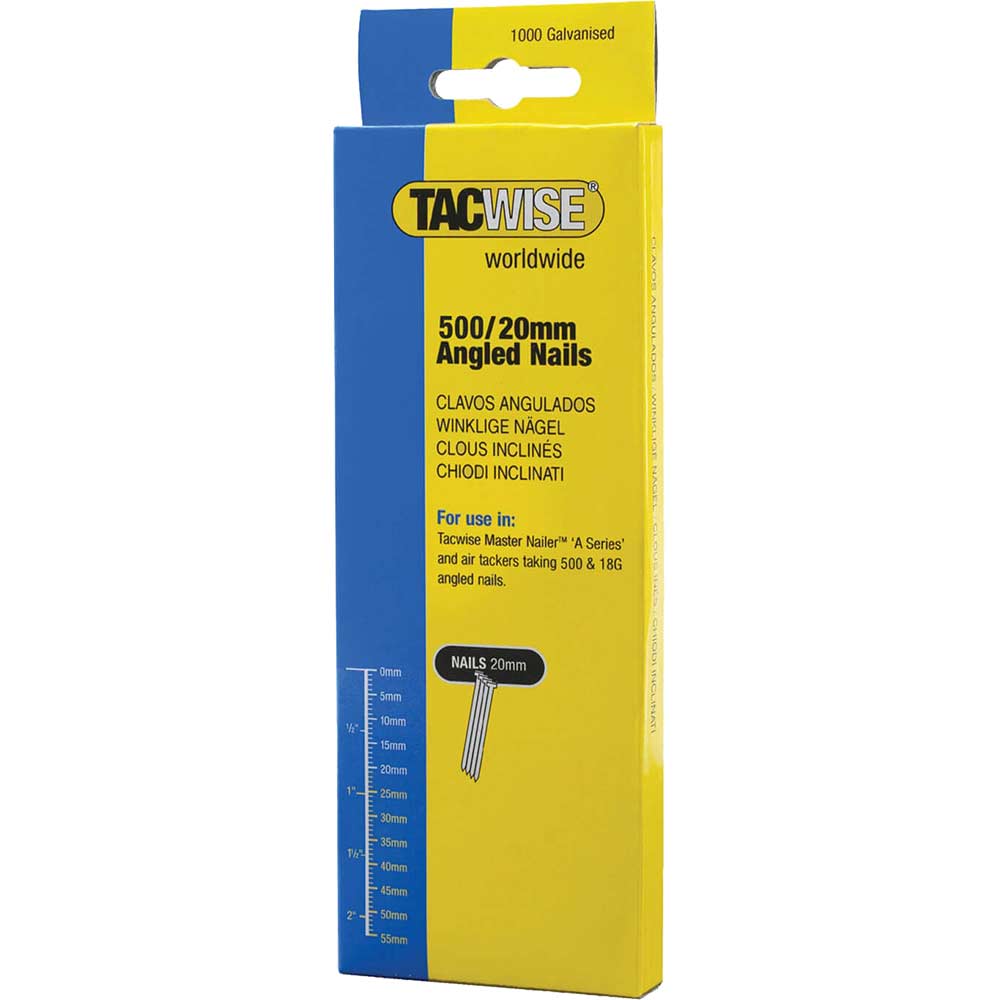 Image of Tacwise 500/40mm 18G Angled Nails Pack of 1000