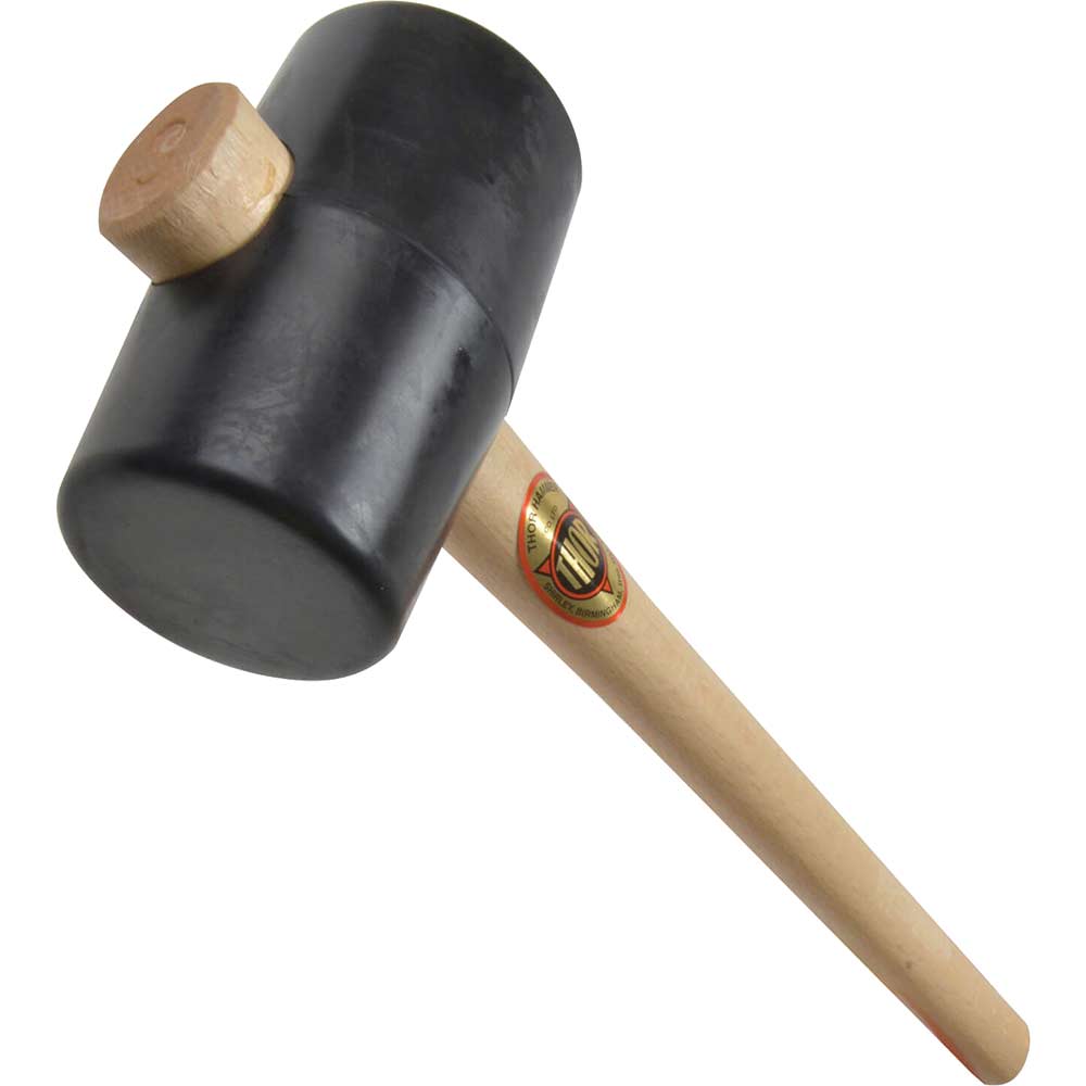 Thor 954 Black Rubber Mallet 3 In