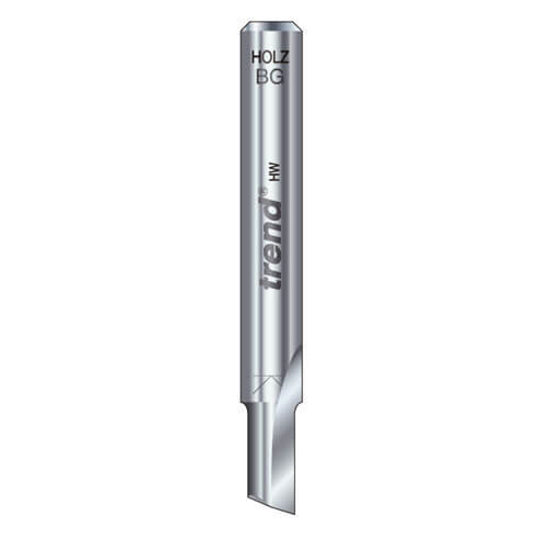 Trend Single Flute 3.2mm Dia x 8mm 257059 (Hss Router Cutter Range / Straight Single Flute Pocket)