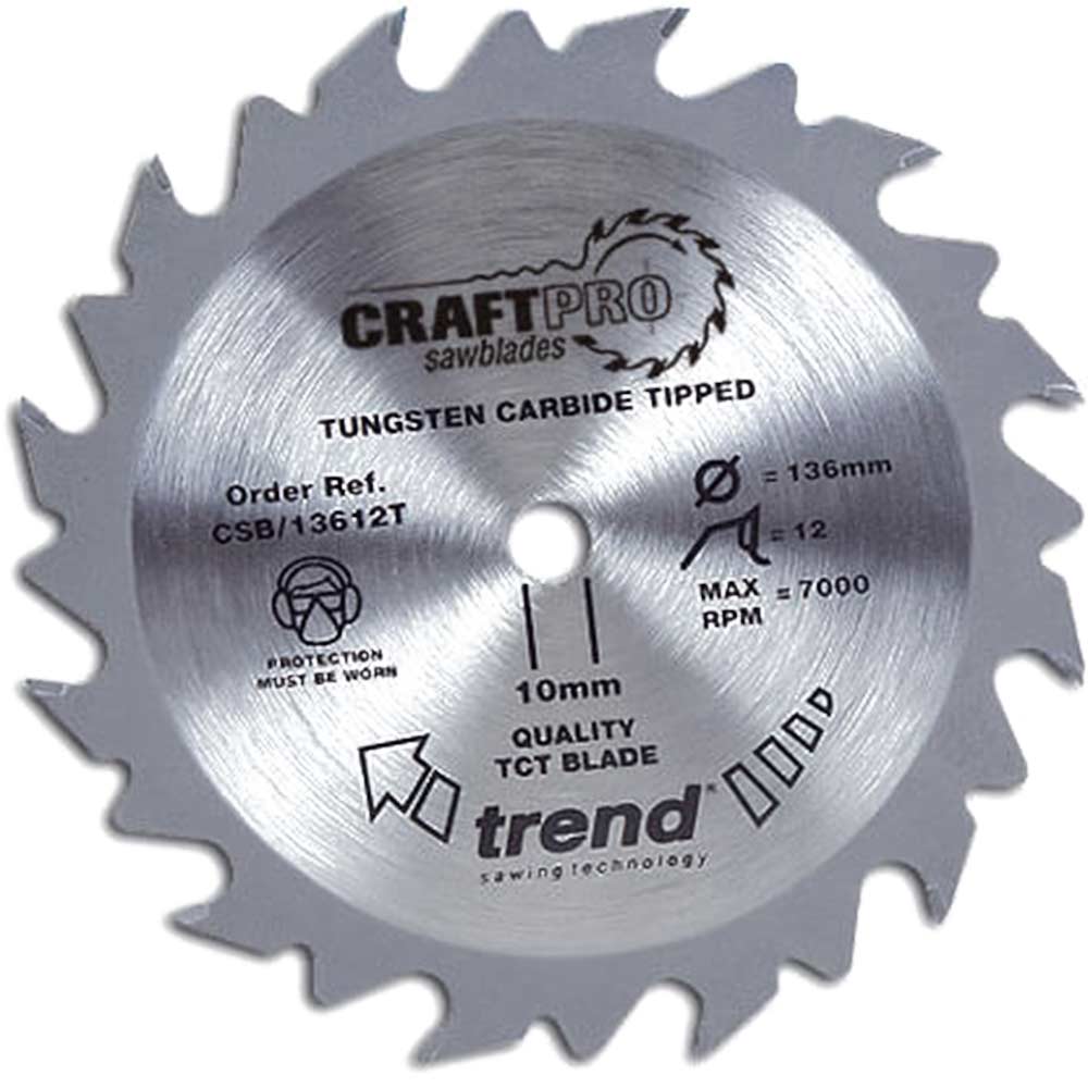 Image of Trend Craft Saw Blade 160mm x12T x16 Thin (Saw Blades / Circular Saw Blade 160mm)