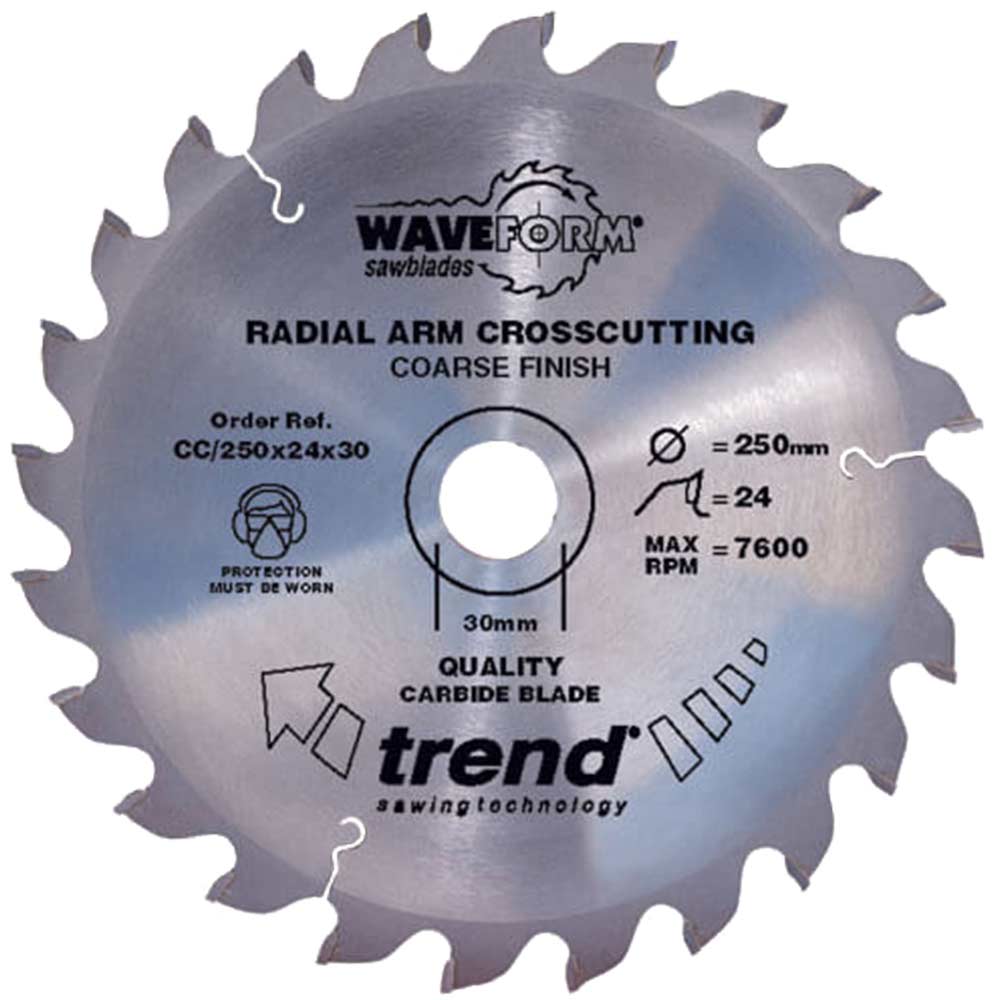 Trend Saw Blade Crosscut 250mmx24Tx30mm (Saw Blades / Circular Saw Blade 250mm)