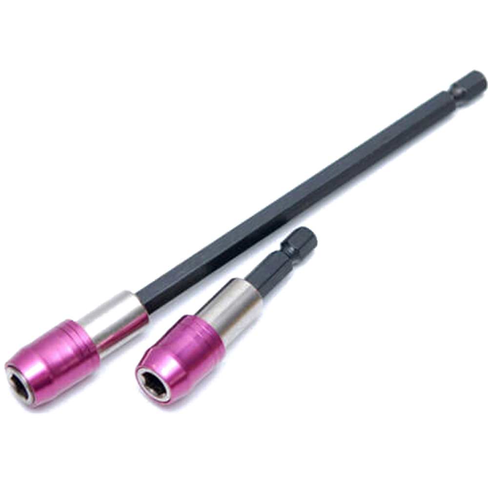 Image of Quick Release 2 Piece Screwdriver Bit Holder Set 60mm & 150mm Long