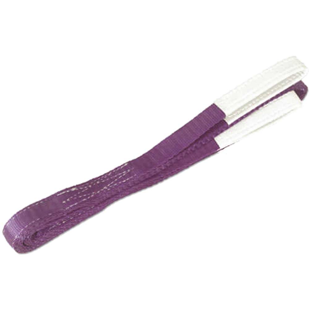 Image of Duplex Lifting Strap Strop Reinforced Sling Violet 1 Tonne 2 Metre Webbing