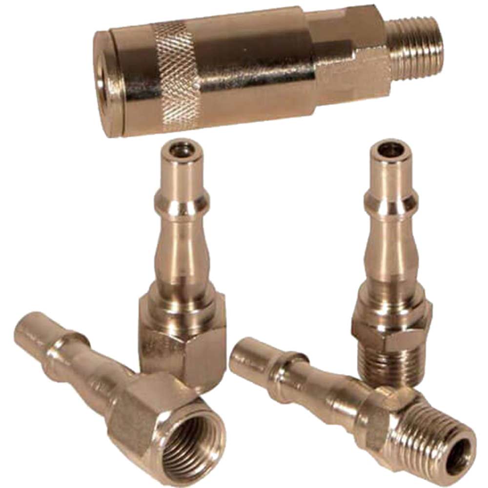 1/4" BSP Standard Air Line Male Coupling 5 Piece Set