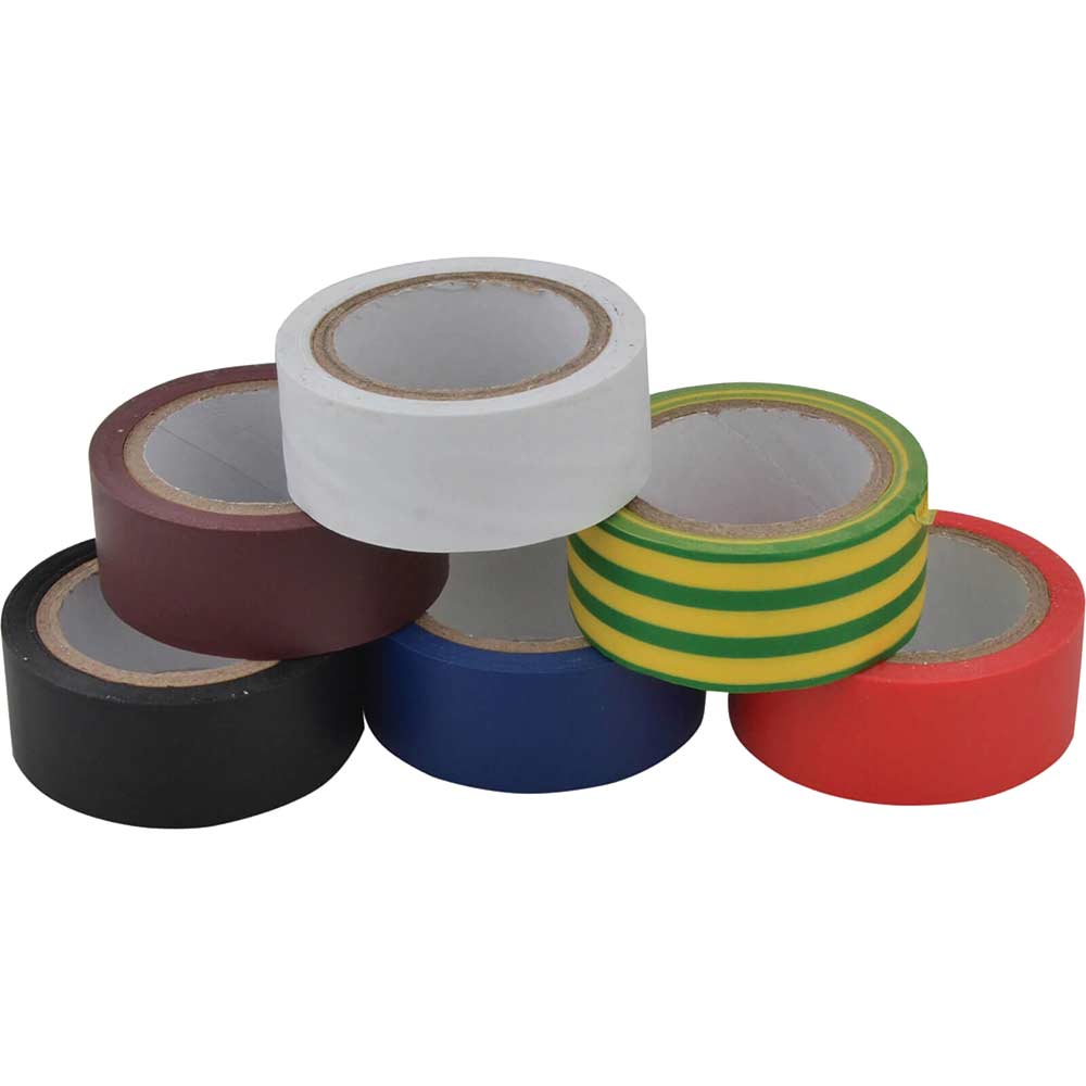 Unibond Electrical Tape 19mm x 3.5 Metre 6 Colour Pack