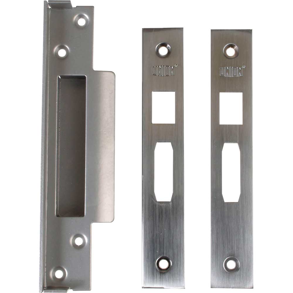 Union Locks Strongbolt 2200 Mortice Sash Lock Rebate Kit 13mm Satin Chrome