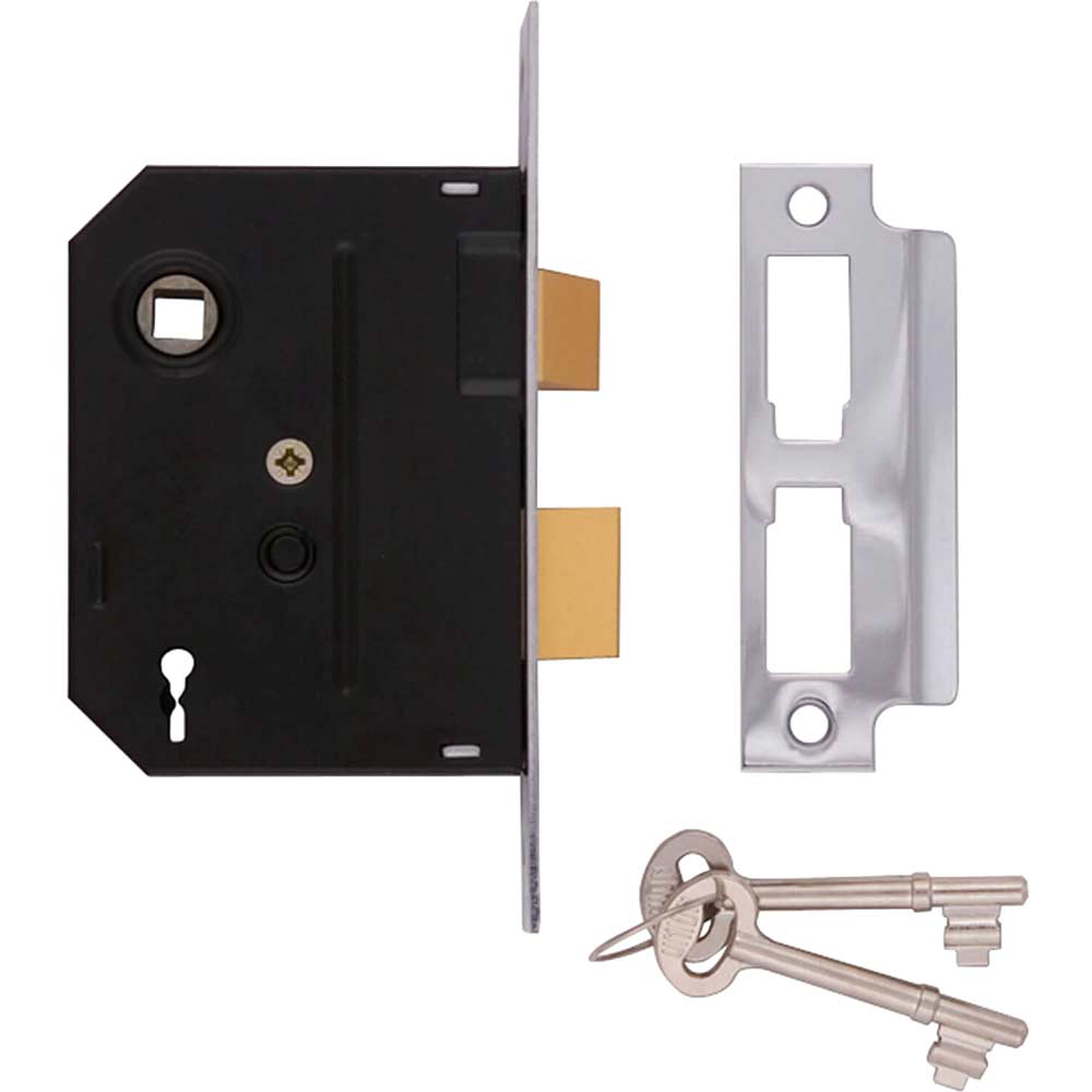 Union Locks 2295 2 Lever Mortice Sash Lock Polished Brass 76mm / 3"