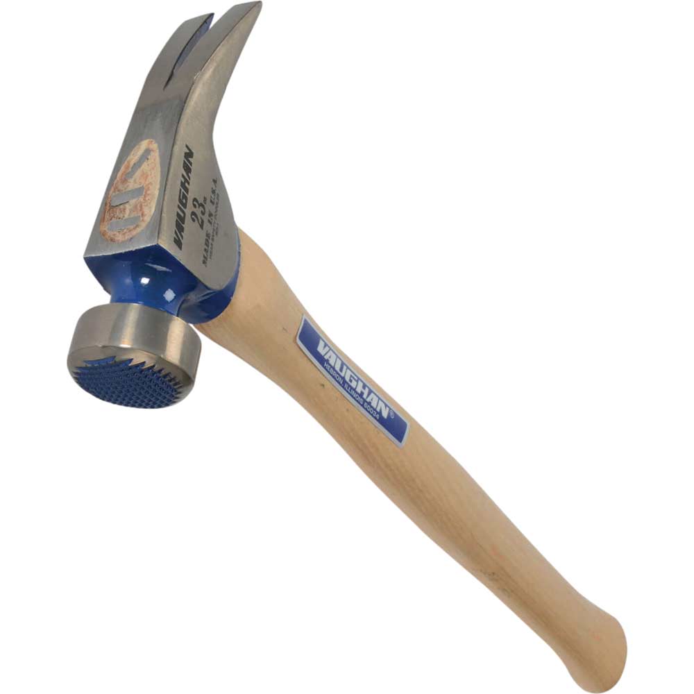 Image of Vaughan CF1 California Framing Hammer with Milled Face & Straight Hickory Handle 650g / 23oz