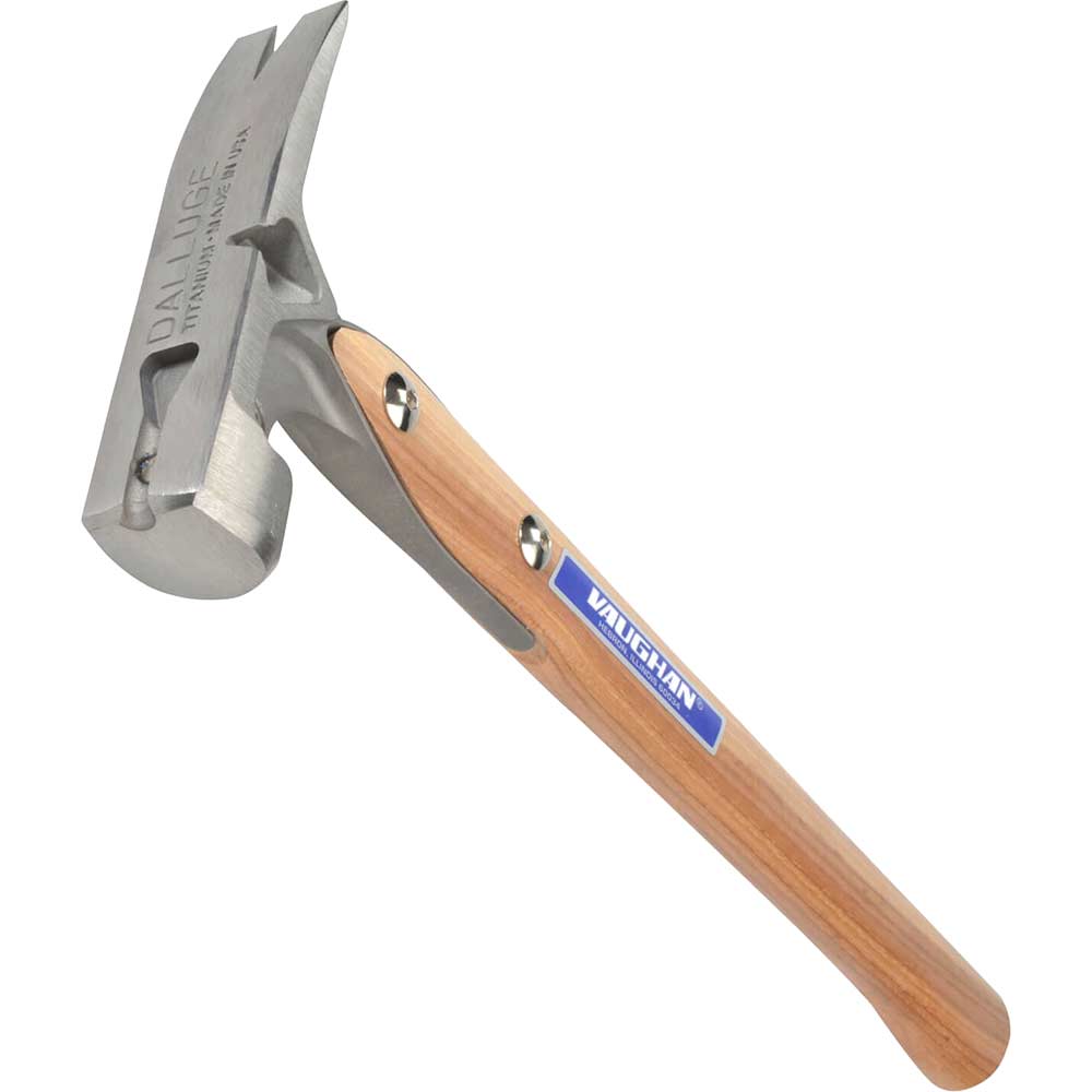 Image of Vaughan DDT16P Straight Claw Titanium Hammer with Smooth Face 450g / 16oz
