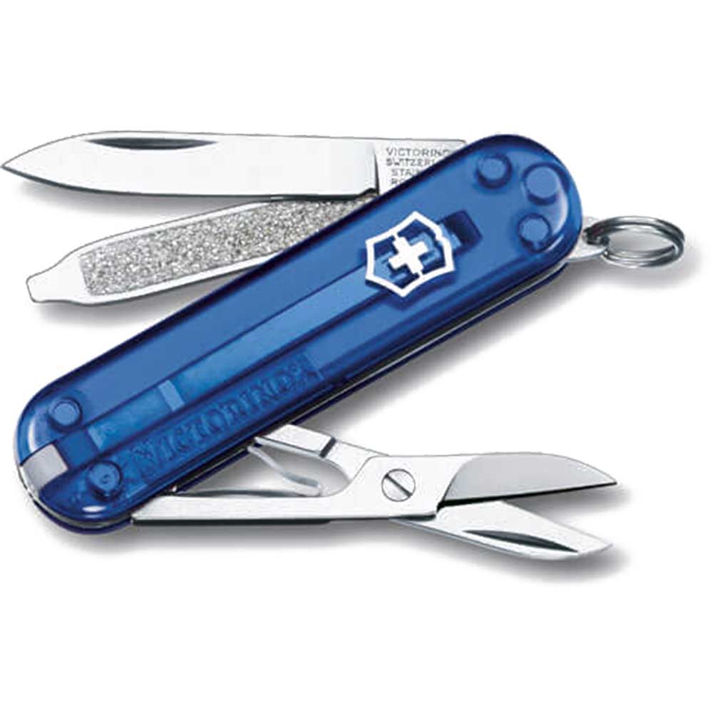 Victorinox Classic SD Translucent Blue Swiss Army Knife 7 Functions 06223T2