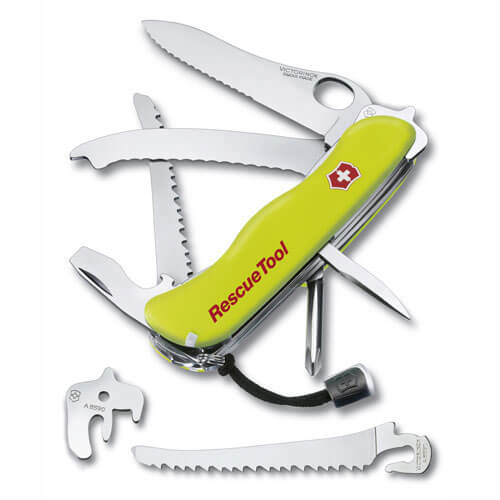 Victorinox Rescue Yellow Lock Blade Swiss Army Knife 16 Functions