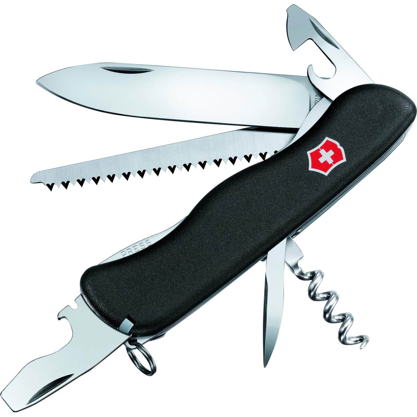 Victorinox Forester Black Lock Blade Swiss Army Knife 11 Functions 083633