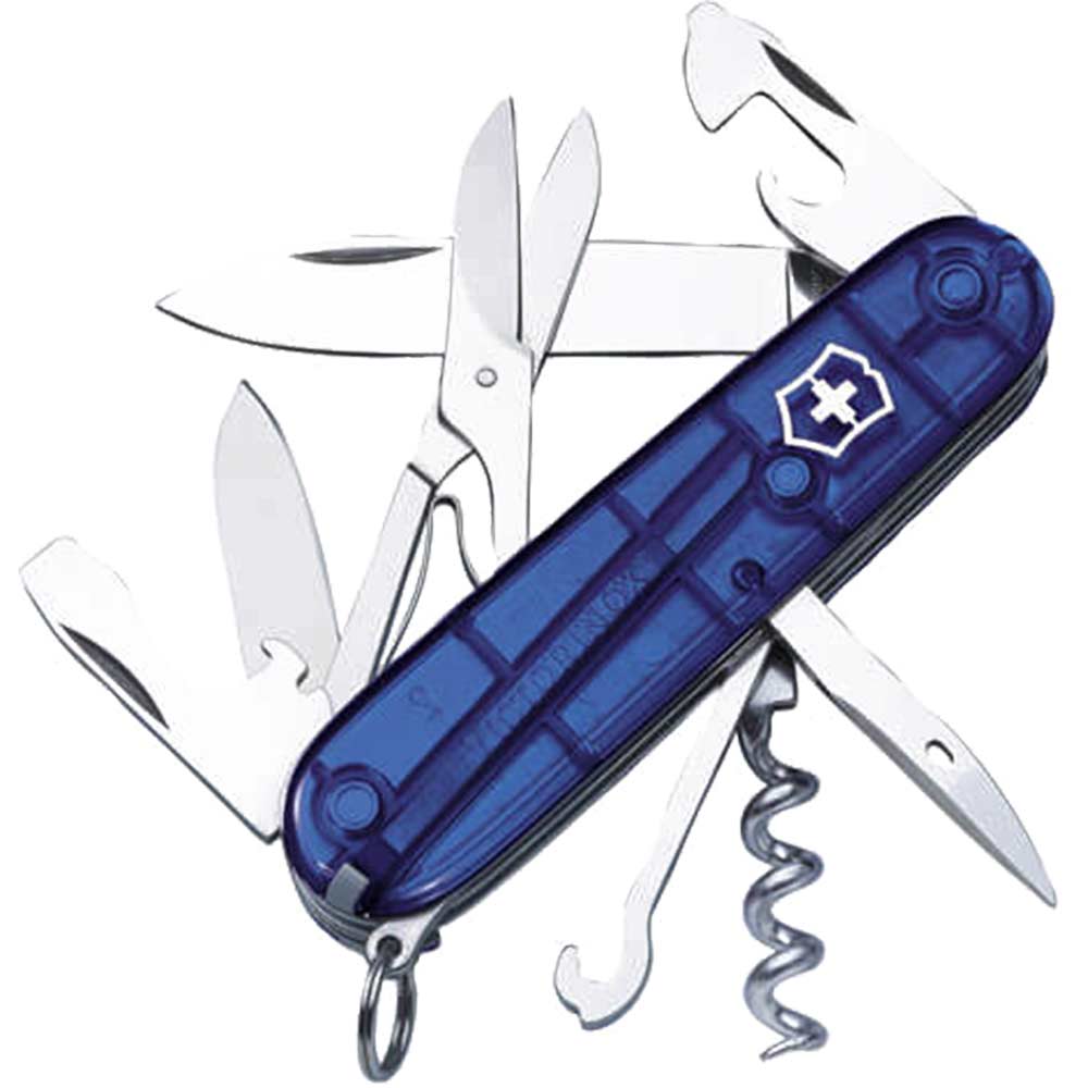 Image of Victorinox Climber Translucent Blue Swiss Army Knife 14 Functions 13703T2