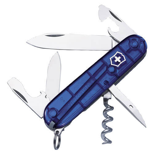 Victorinox Spartan Translucent Blue Swiss Army Knife 12 Functions 13603T2