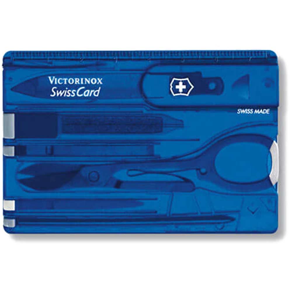 Image of Victorinox Swiss Card Classic Set Translucent Blue 10 Functions 07122T2