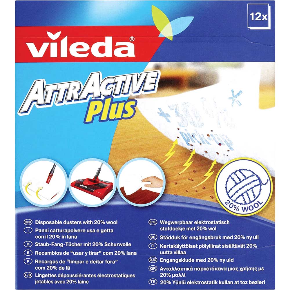 Image of Vileda Attractive Plus Mop Refills Pack of 12