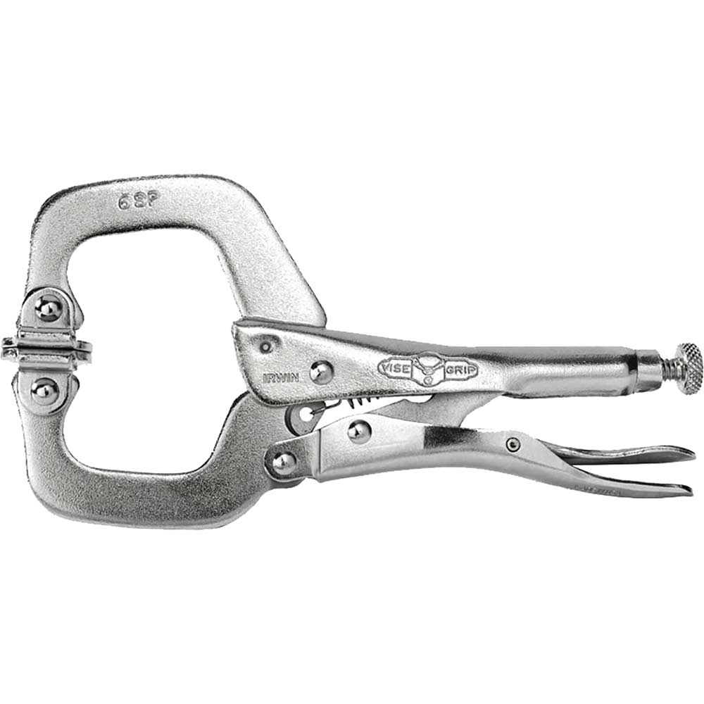 Image of Visegrip 6Sp Locking C Clamp 6&quot; - Swivel Pad