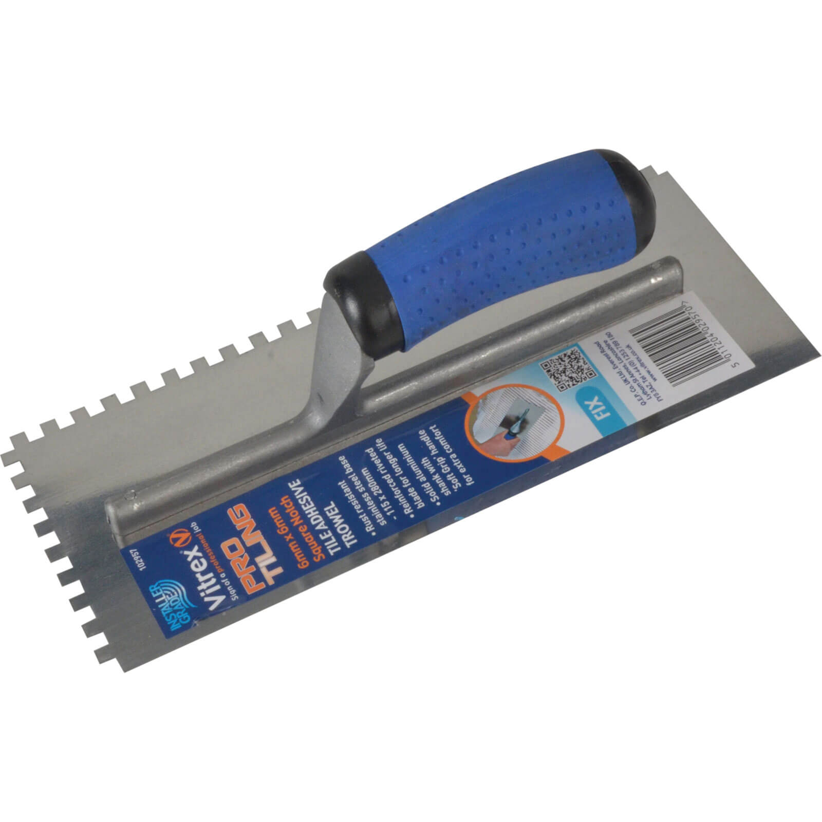 Vitrex 10 2957 Professional Stainless Steel Adhesive Trowel 6mm