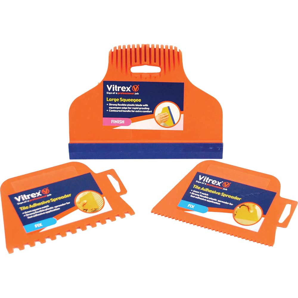 Image of Vitrex 3 Piece Tile Installation Adhesive & Grouting Kit