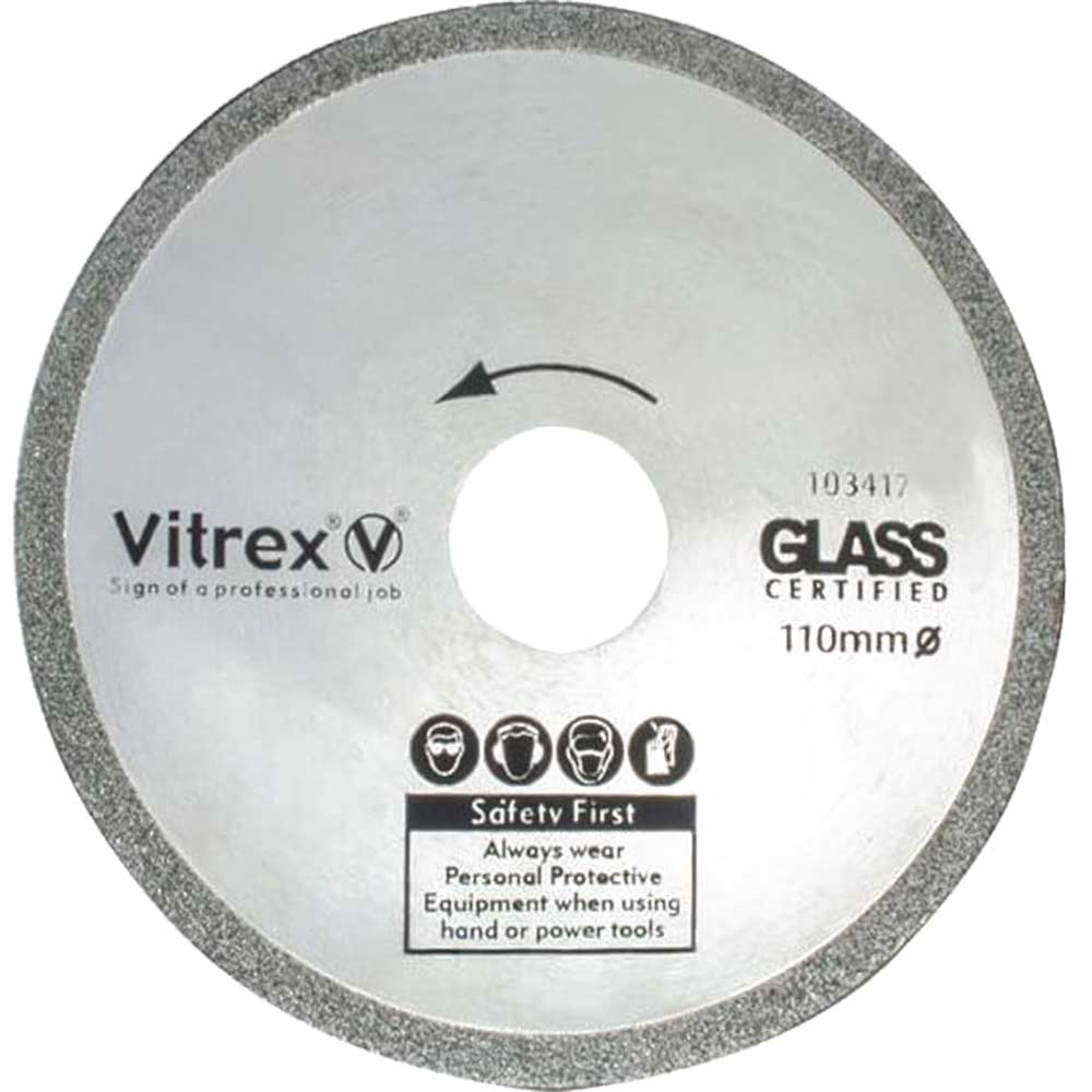 Vitrex Diamond Glass Blade 110mm for Tile Cutters