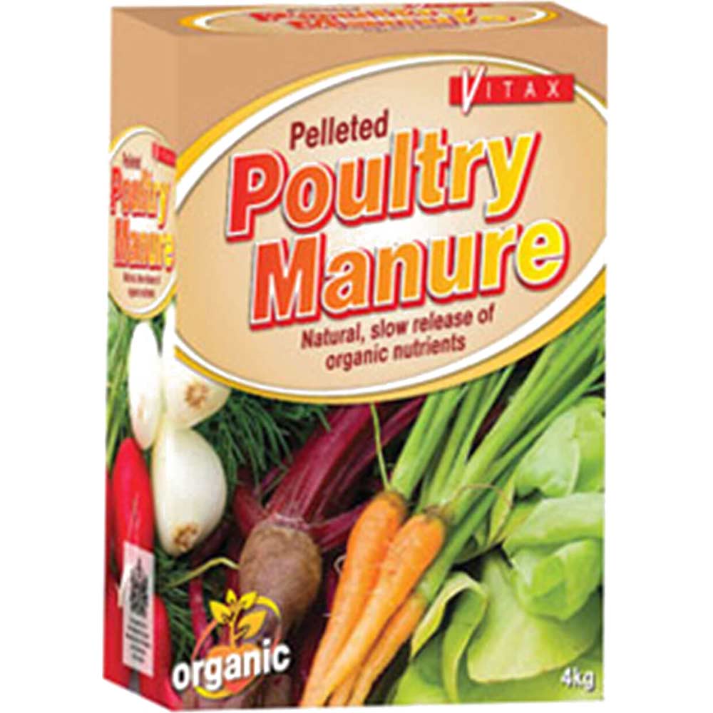 Vitax Pelleted Poultry Manure 4kg Box