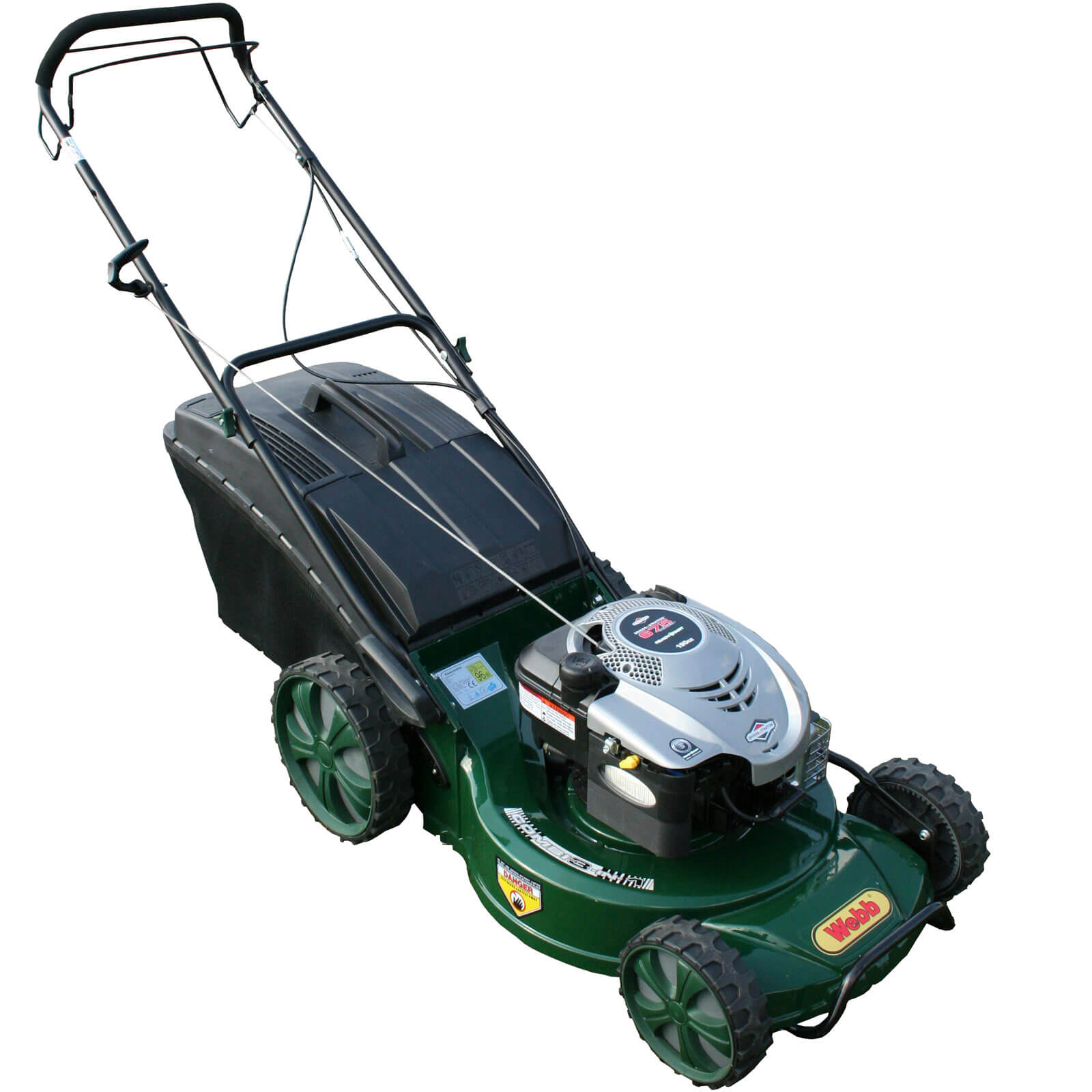 Webb R19A Self Propelled Petrol 3 in 1 Rotary Lawn Mower with Briggs & Stratton Engine