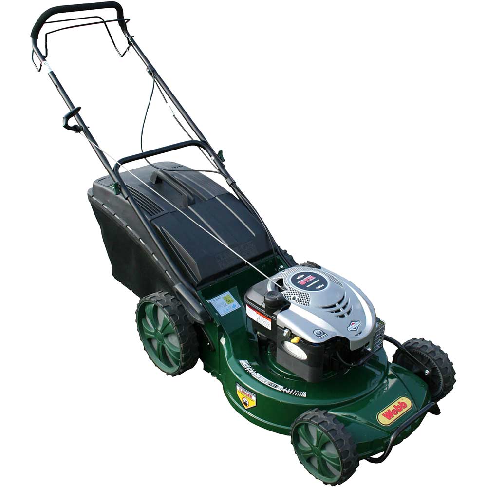 Webb R19A Self Propelled Petrol 3 in 1 Rotary Lawn Mower with Briggs & Stratton Engine