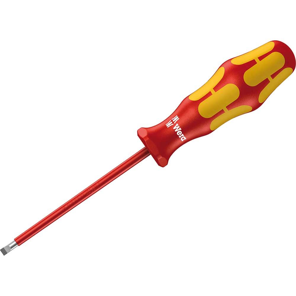Image of Wera Kraftform 4 x 100mm VDE Insulated Parallel Slotted Screwdriver