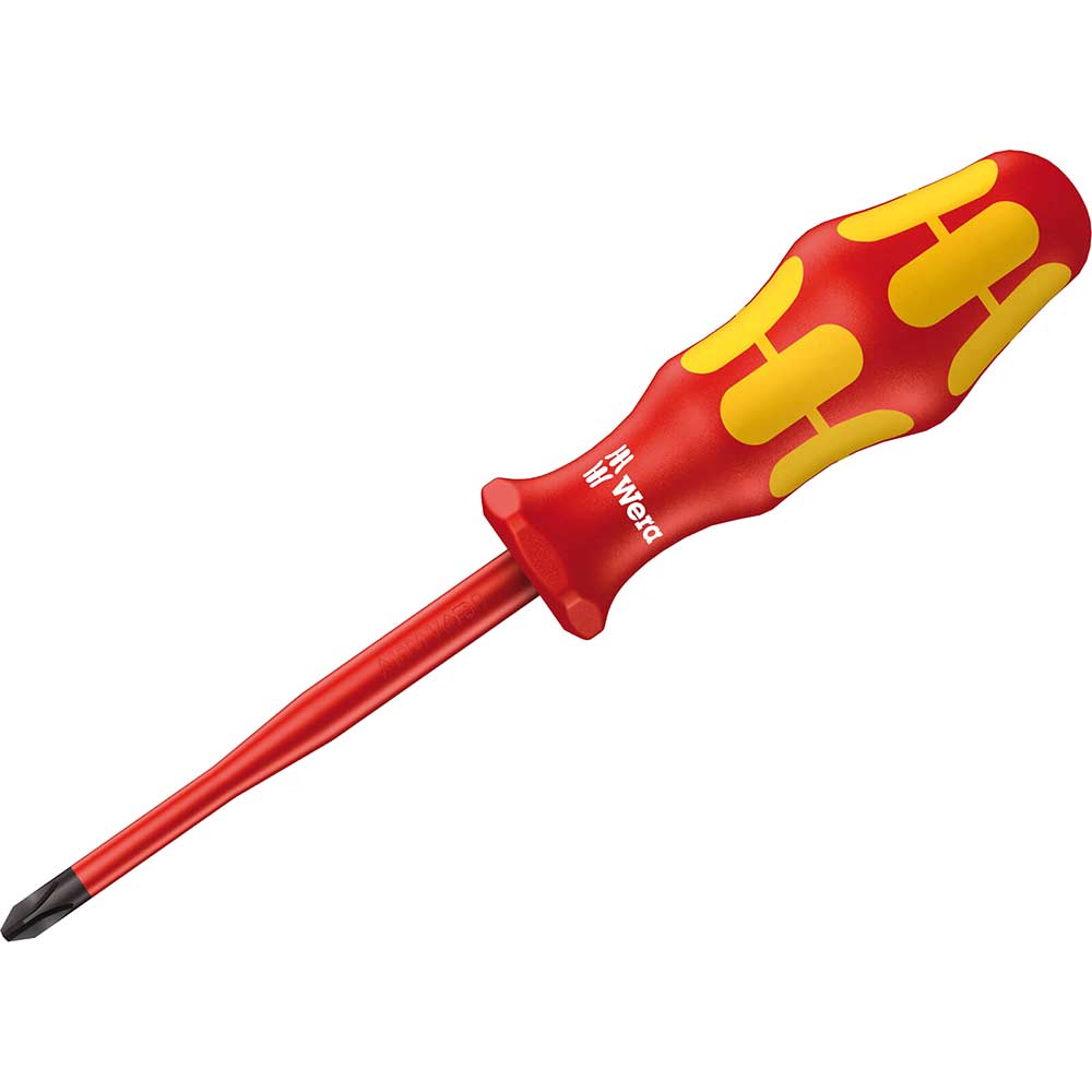 Image of Wera Kraftform Plus VDE Insulated Slimline Screwdriver PHS2 x 100mm