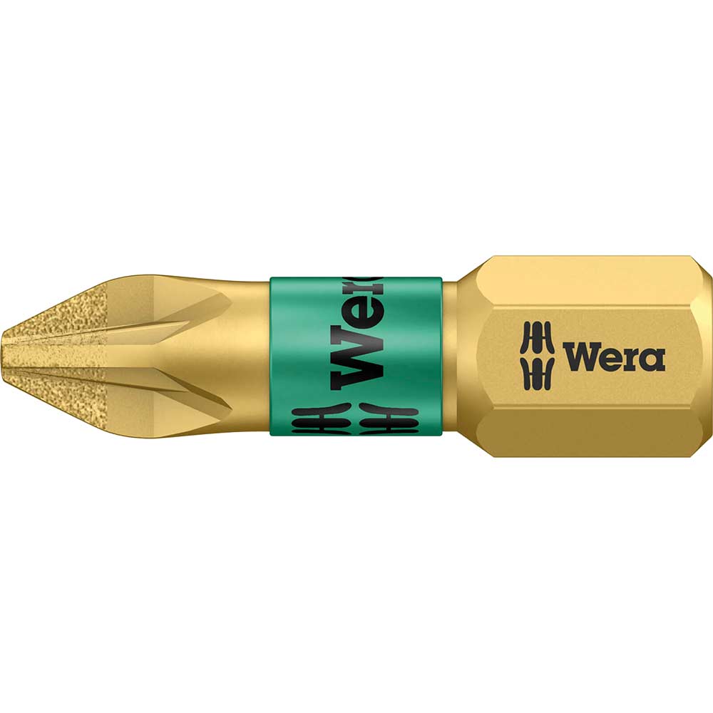 Wera BiTorsion PZ2 x 25mm Diamond Pozi Bit Pack of 2