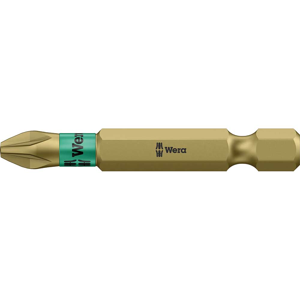 Image of Wera BiTorsion PZ1 x 50mm Extra Hard Pozi Bit Pack of 10