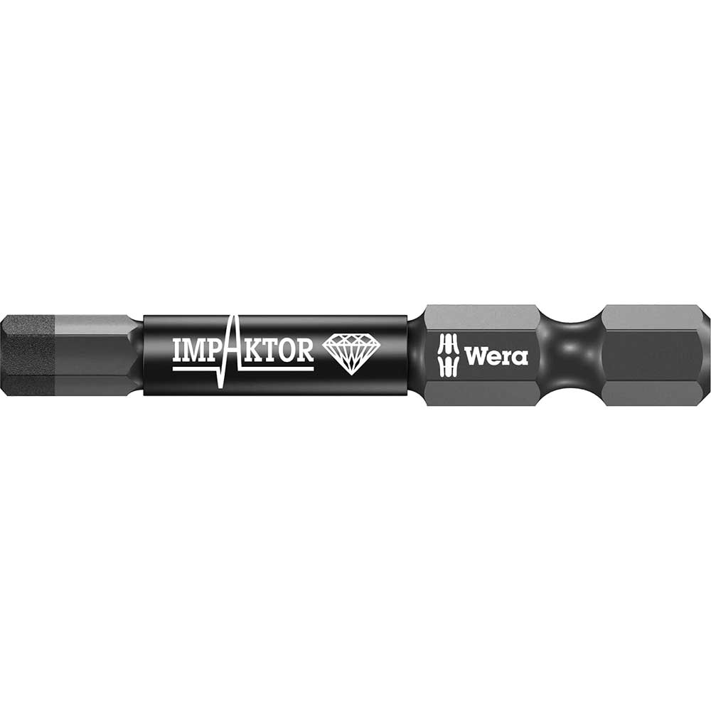 Image of Wera 840/4 Impaktor 6 x 50mm Hex Driver Bit Pack of 5